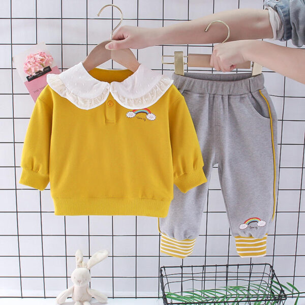 Korean style girl's suit spring and autumn female baby two-piece set