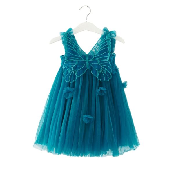 Children's princess dress mesh dress sling small dress tutu skirt three-dimensional wings fairy western-style skirt